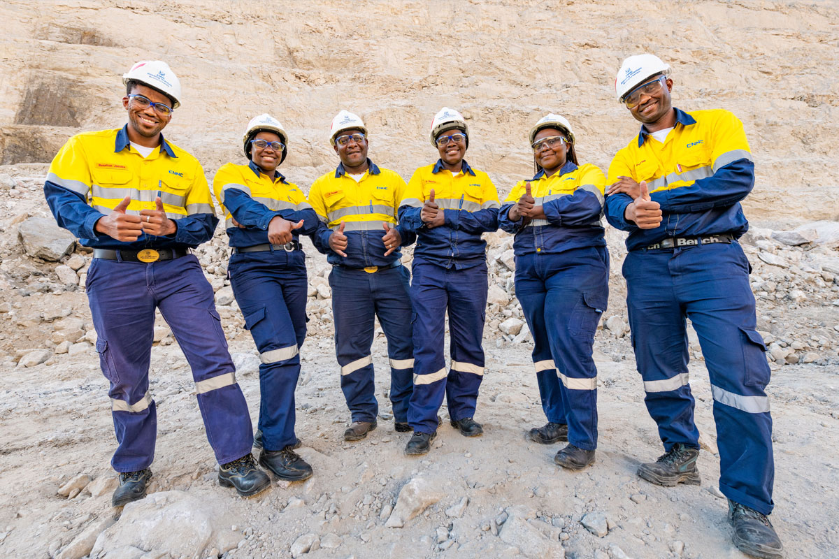 Group of workers at Rossing Uranium Mine