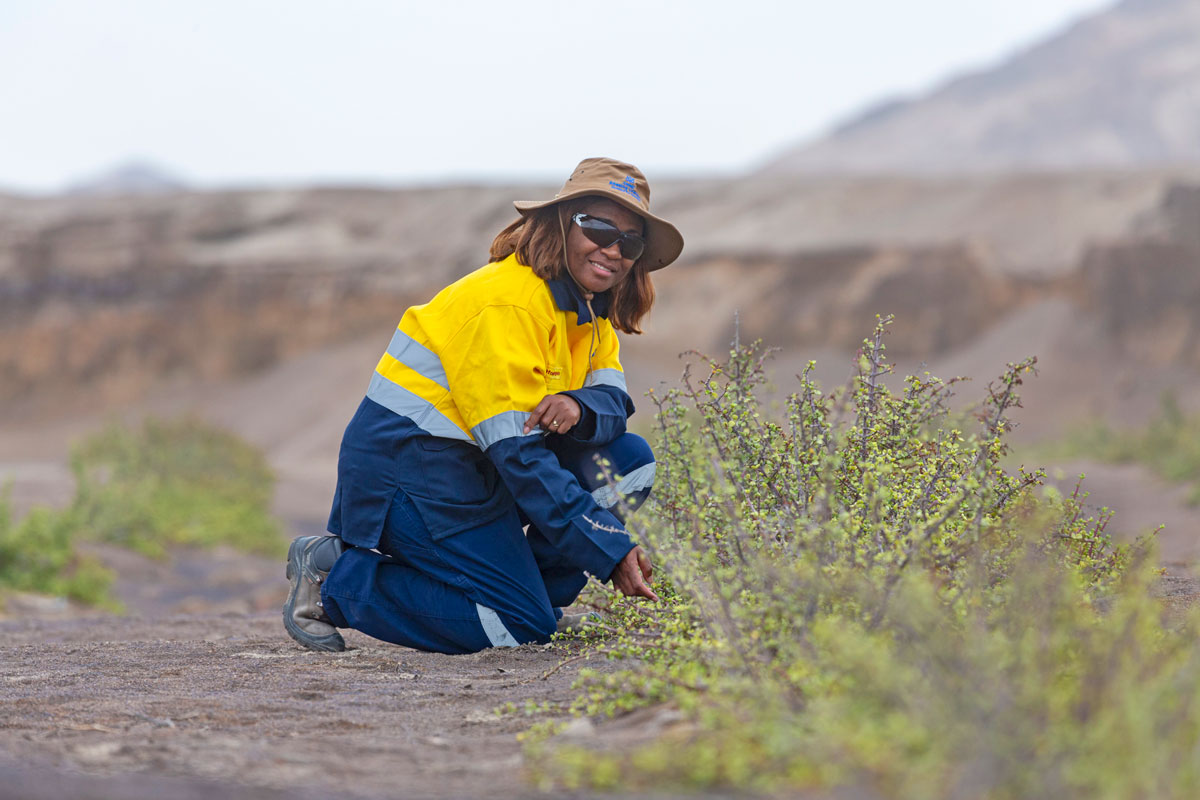 Rossing Uranium environment team looking at the plants