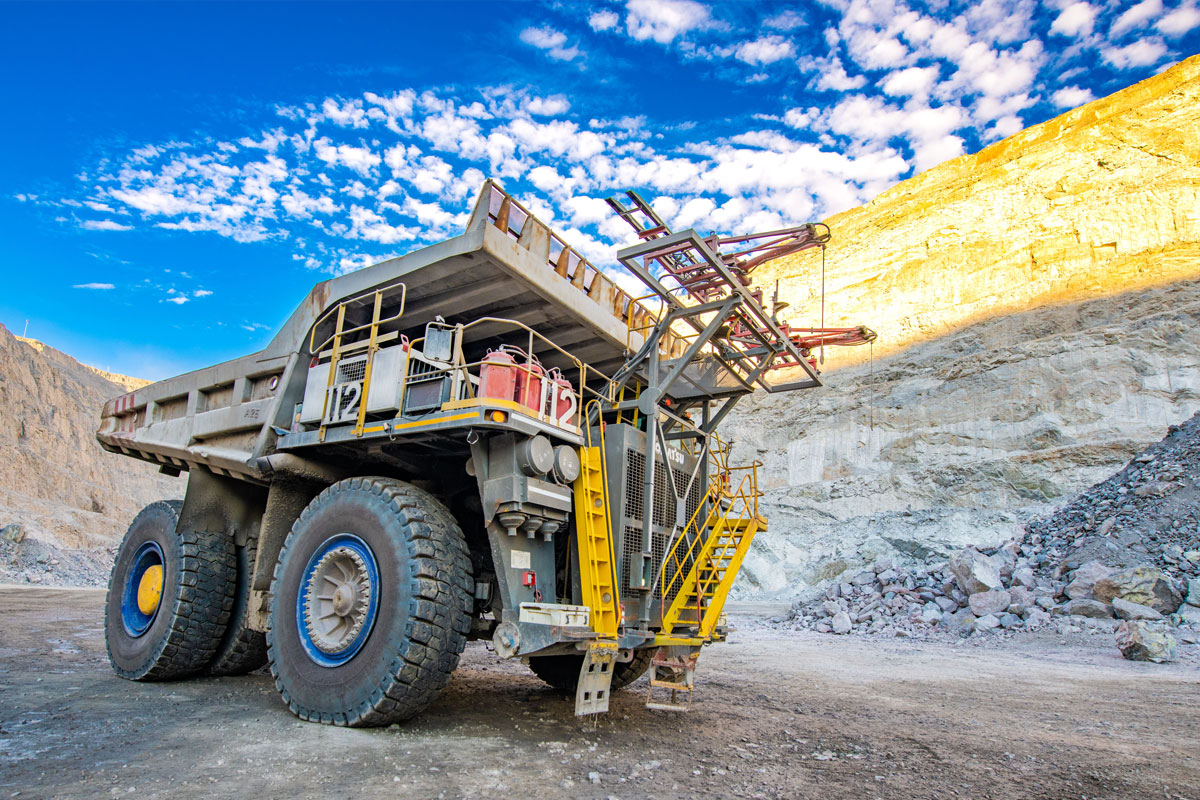 Mining vehicle at Rössing Uranium Mine in Namibia